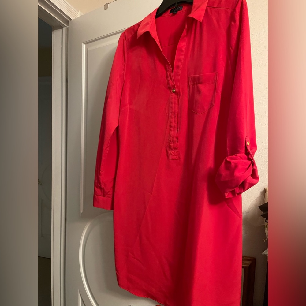 Orange shift dress from the limited